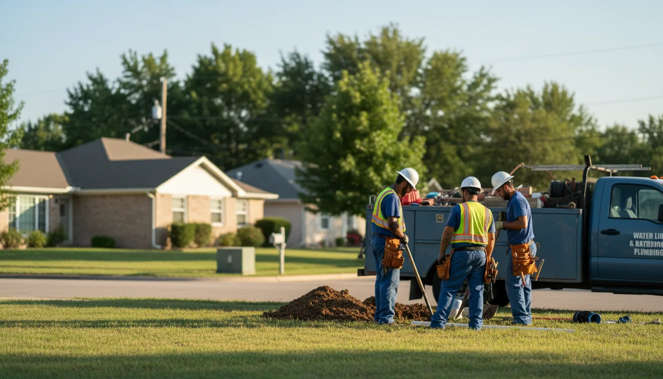Residential water line and bathroom plumbing service in Mortons Gap, KY